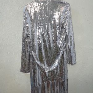 Silver sequence kimono